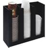 VRTVFPC1000 - 3-column Cup and Lid Holder Organizer, 11.8" Height x 12.8" Width x 4.5" Depth, Black, 1 Each