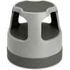 CRA50011PK82 - Scooter Stool, Round, 2-Step, Step and Lock Wheels, 300 lb Capacity, 15" Working Height, Gray