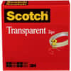 MMM6002P1272 - Transparent Tape - 1/2"W, 72 yd Length x 0.50" Width, 3" Core, Clear, Long Lasting, Moisture Resistant, Stain Resistant, For Sealing, Label Protection, Wrapping, Mending, 1 Pack