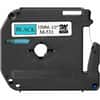 BRTM531 - P-touch Nonlaminated M Series Tape Cartridge, 1/2" Width x 26 1/5 ft Length, Rectangle, Blue, Black, Non-laminated, Self-adhesive, 1 Each