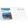 HOD3649 - Scenes Desktop Tent Calendar, Julian Dates, Monthly, 1 Year, January 2026 to December 2026, 1 Month Double Page Layout, 8 1/2" x 4 1/2" Sheet Size, Spiral Bound, Desktop, White, Paper, 1 Each