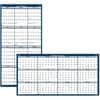 HOD3962 - Dated 66" Laminated Wall Planner, Julian Dates, Yearly, 12 Month, January 2027 to December 2027, 66" x 33" Sheet Size, 2" x 2.25" Block, Blue, Gray, Paper, 1 Each