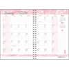 HOD5226 - BCA Pink Cover Monthly Wirebound Journal, Julian Dates, Monthly, 12 Month, January 2026 to December 2026, 1 Month Single Page Layout, 7" x 10" Sheet Size, 1.38" x 1.75" Block, Wire Bound, Pink