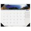 HOD1786 - EarthScapes Coastlines Desk Pad, Julian Dates, Monthly, 1 Month Single Page Layout, 18 1/2" x 13" Sheet Size, 2" x 2.66" Block, Desk Pad, White, Paper, Leatherette, Chipboard