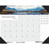 HOD176 - EarthScapes Mountains Desk Pad, Julian Dates, Monthly, 12 Month, January 2027 to December 2027, 1 Month Single Page Layout, 22" x 17" Sheet Size, 2.25" x 2.50" Block, Desk Pad, White