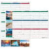 HOD3931 - Earthscapes Scenic Wipe-off Wall Planner, Julian Dates, Yearly, 1 Year, January 2027 to December 2027, 32" x 48" Sheet Size, 1.13" x 1.38" Block, Multi, Paper, 1 Each