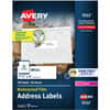 AVE5522 - 1-1/3" x 4" Labels, Ultrahold, 700 Labels (5522), Waterproof, x 1 21/64" Width x 4" Length, Permanent Adhesive, Rectangle, Laser, Matte, White, Film, 14 / Sheet, 50 Total Sheets, 700 Total Label(s)