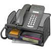 SAF2160BL - Onyx Mesh Telephone Stand, 7" Height x 11.75" Width x 9.25" Depth, Desktop, Adjustable, Black, Steel, 1 Each