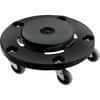 RCP264000BK - Brute Easy Twist Round Dolly, 350 lb Load Capacity, 5 Casters, Structural Foam, 18.30" Width x 6.62" Height, Black, 1 Each