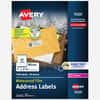 AVE5520 - 1" x 2-5/8" Labels, Ultrahold, 1,500 Labels (5520), Waterproof, x 1" Width x 2 5/8" Length, Permanent Adhesive, Rectangle, Laser, Inkjet, Matte, White, Film