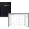 HOD26002 - Economy Stitched Cover Monthly Planner, Monthly, 14 Month, December 2026 to January 2028, 1 Month Double Page Layout, 8 1/2" x 11" Sheet Size, 1.75" x 1.75" Block, Leatherette, Paper, Black Cover