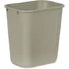 RCP295600BG - 28 QT Medium Deskside Wastebasket, 7 gal Capacity, Rectangular, Durable, Dent Resistant, Rust Resistant, Easy to Clean, 15" Height x 10.5" Width x 14.5" Depth, Plastic, Beige, 1 Each