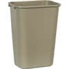 RCP295700BG - 41 QT Large Deskside Wastebasket, 10.25 gal Capacity, Rectangular, Durable, Dent Resistant, Rust Resistant, Easy to Clean, 20" Height x 11.3" Width x 15.3" Depth, Plastic, Beige, 1 Each