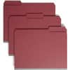 SMD14936 - Colored 1/3 Tab Cut Letter Recycled Fastener Folder, 8 1/2" x 11", 2" Expansion, 2 x 2S Fastener(s), 2" for Folder, Top Tab Location, Assorted Tab Position, 25 pt., Pressboard, Bright Red