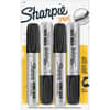 SAN15661PP - King-Size Permanent Markers, Chisel Marker Point, Black Ink, Plastic Barrel, 4 / Pack