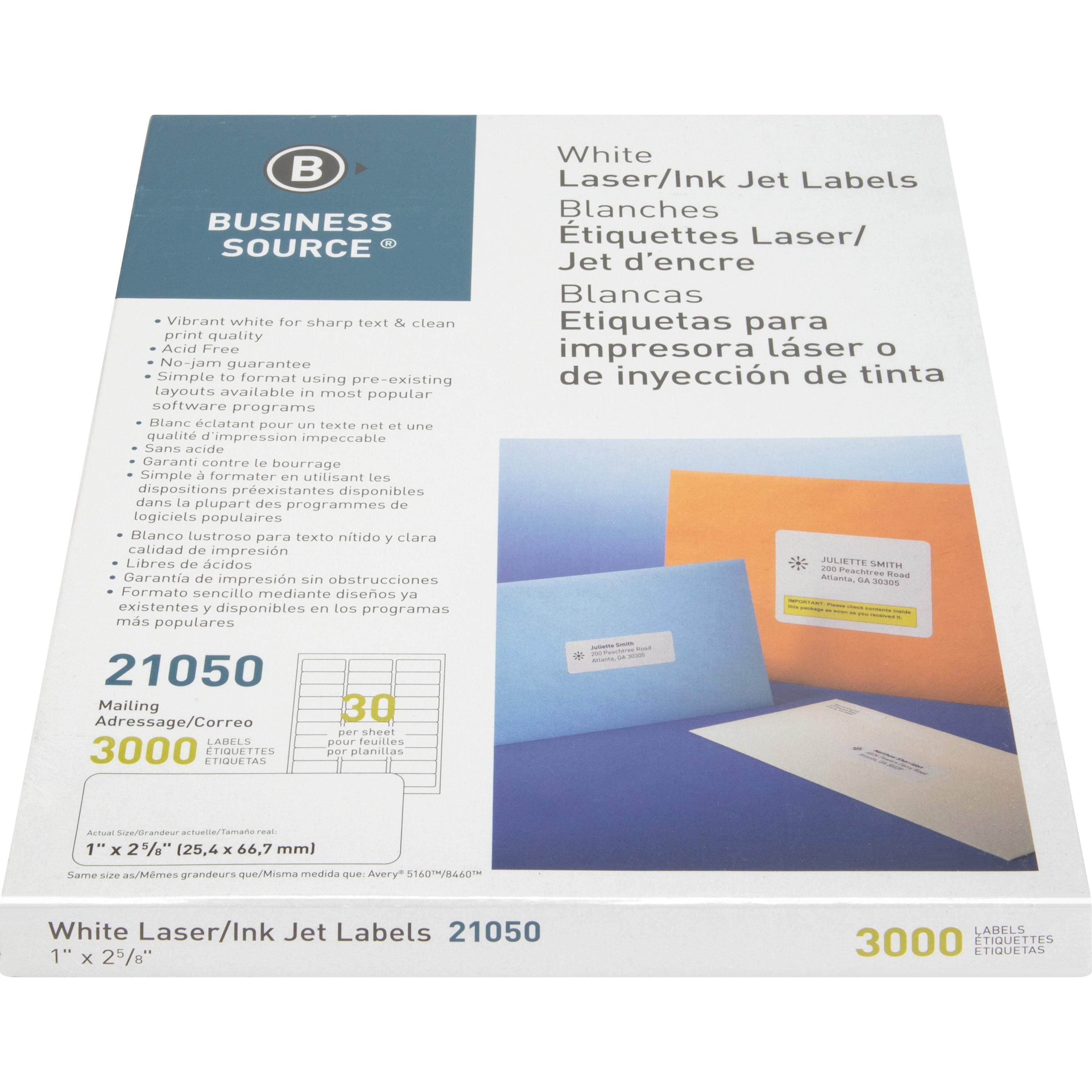 Bright White Premium-quality Address Labels by Business Source