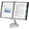 FEL22300 - Desktop Reference Rack, Desktop, 10 Panels, Support Letter 8.50" x 11" Media, Adjustable Viewing Angle, Adjustable Height, Weighted Base, Tabbed, Adjustable Copy Holder, Platinum, Plastic