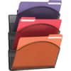 SAF5652BL - Onyx Mesh Wall Pockets, 17.25" Height x 12" Width x 3.25" Depth, Powder Coated, Black, Steel, 1 Each