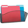SAF5653BL - Onyx Mesh Wall Pockets, 9" Height x 15" Width x 3" Depth, Black, Steel, 1 Each