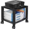 KTKPS510 - 2-Shelf Mobile Height-Adjustable Printer/Fax Stand, 75 lb Load Capacity, 2 x Shelf(ves), 14.13" Height x 17" Width x 13.25" Depth, Floor, Polystyrene, Black, 1 Each