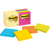 MMM65414YWM - Notes Original Notepads - Canary Yellow and Poptimistic Color Collection, 1400, 3" Flag/Note Width x 3" Flag/Note Length, Square, 100 Sheets per Pad, Unruled