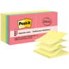 MMMR33014YWM - Dispenser Notes - Poptimistic Color Collection and Canary Yellow, 1400, 3" Flag/Note Width x 3" Flag/Note Length, Square, 100 Sheets per Pad, Unruled, Pink, Blue, Green, Yellow, Paper