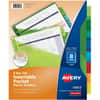 AVE11903 - Big Tab&trade; Insertable Plastic Dividers with Pocketsfor Laser and Inkjet Printers, 8 x Divider(s), 8, 8 Tab(s)/Set, 9.3" Divider Width x 11.25" Divider Length, 3 Hole Punched
