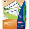 AVE11903 - Big Tab&trade; Insertable Plastic Dividers with Pocketsfor Laser and Inkjet Printers, 8 x Divider(s), 8, 8 Tab(s)/Set, 9.3" Divider Width x 11.25" Divider Length, 3 Hole Punched