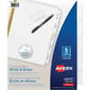 AVE23075 - Big Tab Write & Erase Dividers, 5 x Divider(s), 5 Write-on Tab(s), 5, 5 Tab(s)/Set, 8.5" Divider Width x 11" Divider Length, 3 Hole Punched, White Paper Divider, White Paper Tab(s), 20% Recycled