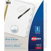 AVE23075 - Big Tab Write & Erase Dividers 5 Tab5 tabs, 5 x Divider(s), 5 Write-on Tab(s), 5, 5 Tab(s)/Set, 8.5" Divider Width x 11" Divider Length, 3 Hole Punched, White Paper Divider, White Paper Tab(s)