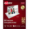 AVE3265 - Half-Fold Greeting Cardsfor Inkjet Printers, 5&frac12;" x 8&frac12;", 5 1/2" x 8 1/2", Matte, Pre-scored, Printable, Double-sided, Heavyweight, Matte White, 120 / Box