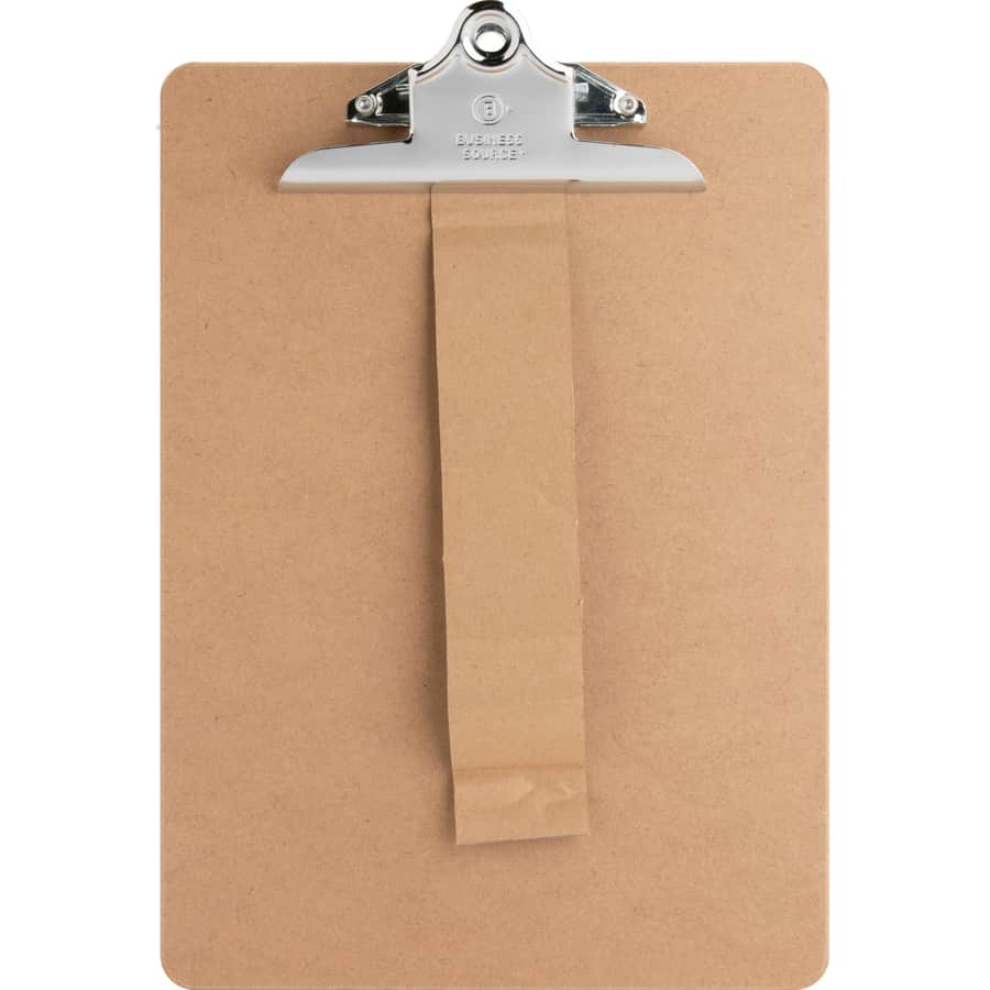 Hardboard Clipboard by Business Source BSN65637 | OnTimeSupplies.com