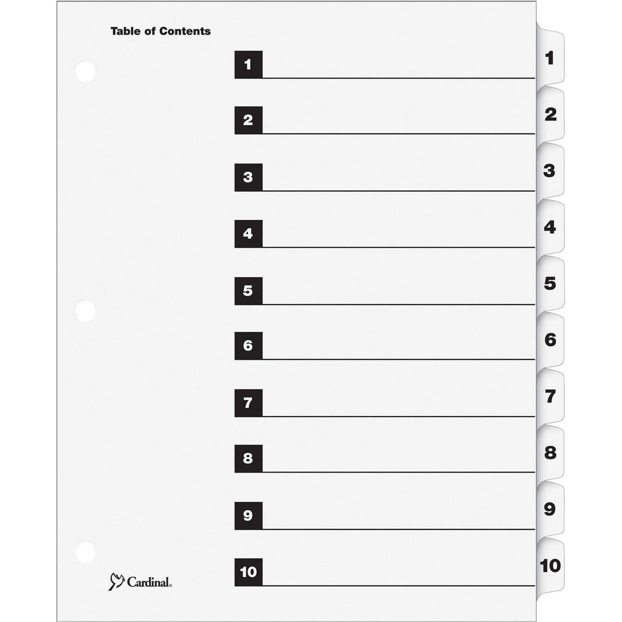 OneStep Numbered Index System by Cardinal® CRD61213