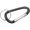 AVT75555 - Split Key Ring Carabiner Key Ring, Aluminum, Black, 10 / Pack