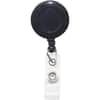 AVT75548 - Swivel-back Clip-on Retractable ID Reel, Nylon, ABS Plastic, Black, Clear, 12 / Pack