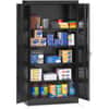 TNN1470BK - Standard Black Storage Cabinet, 36" Width x 18" Depth x 72" Height, 5 x Shelf(ves), 2 x Standard Door(s), Heavy Duty, Adjustable Shelf, Locking Door, Hinged Door, Reinforced, Carrying Handle, Durable