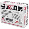 AVT01220 - StikkiClips Adhesive Clips, for Paper, Notes, List, Artwork, Project, Schedule, White, 20 / Pack