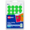 AVE05468 - Removable Color-Coding Labels, 3/4" Diameter, Removable Adhesive, Round, Laser, Matte, Neon Green, Paper, 24 / Sheet, 42 Total Sheets, 1008 Total Label(s), 1 Pack
