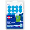 AVE05461 - Removable Color-Coding Labels, 3/4" Diameter, 1,008 Labels (5461), 3/4" Diameter, Removable Adhesive, Round, Laser, Inkjet, Matte, Light Blue, Paper, Removable, Residue-free, Peel & Stick, 24 / Sheet