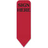 RTG91012 - Sign Here Reversible Red Refill Rolls, 720, 1 7/8" Flag/Note Width x 9/16" Flag/Note Length, Arrow, SIGN HERE, Red, Removable, 120/Roll, 6 / Box