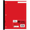 MEA05222 - Neatbook One-subject Notebook, 80 Sheets, Ruled Margin, 8" x 10 1/2" Sheet Size, White Paper, Green, Blue, Red, Light Blue Cover, Perforated, 1 Each