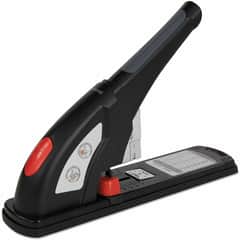 UNV43048 - Desktop Stapler, Staples Upto 200 Sheet, 0.50" Crown Width, Front Loading, Black, Granite, Red, Plastic, Metal, 1 Each