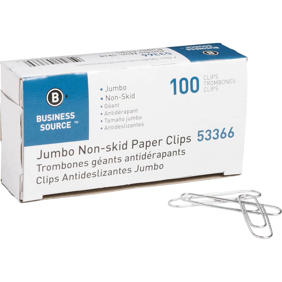 Jumbo Nonskid Paper Clips by Business Source BSN53366