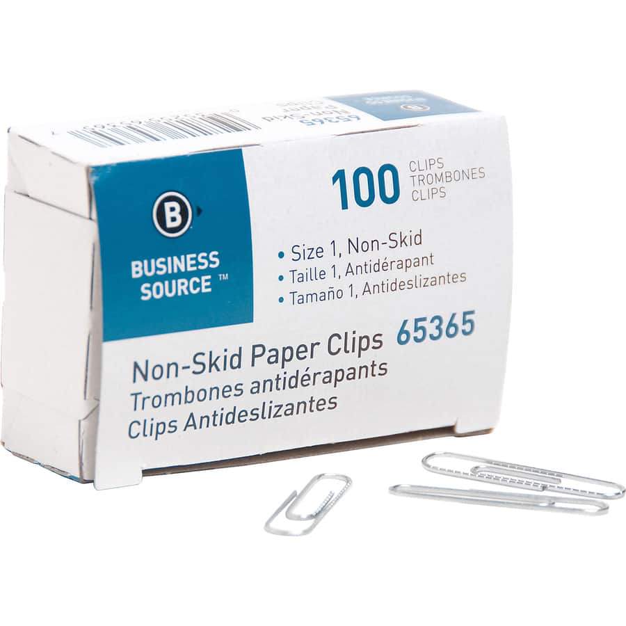 Non-Skid Paper Clips by Business Source BSN65365 | OnTimeSupplies.com