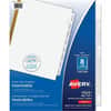 AVE11124 - Big Tab Insertable Dividers, 8 x Divider(s), 8 Tab(s), Digit, 8, 8 Tab(s)/Set, 8.5" Divider Width x 11" Divider Length, 3 Hole Punched, White Paper Divider, Clear Paper, Plastic Tab(s), 20% Recycled