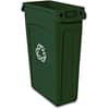 RCP354007GN - Slim Jim 23-Gallon Vented Recycling Container, 23 gal Capacity, Weather Resistant, Durable, Long Lasting, Handle, Lightweight, Sturdy, Plastic, Green, 1 Each