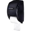 SJMR3590TBK - Duett Standard Bath Tissue Dispenser, Roll Dispenser, 2 x Roll, 12.8" Height x 7.5" Width x 7" Depth, Plastic, Black Pearl, Compact, Impact Resistant, Lockable, Wall Mountable, Break Resistant, 1 Each