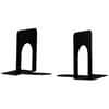 UNV54055 - Bookend, 5" Height x 4.75" Width x 5.25" Depth, Non-skid Base, Rounded Corner, Enamel, Black, Steel, Metal, 1 Pair