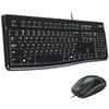 LOG920002565 - MK120 Desktop Corded Combo Set, USB Cable Keyboard, 104 Key, USB Cable Mouse, Optical, 1000 dpi, 3 Button, Scroll Wheel, Compatible with Computer for PC, 1 Each