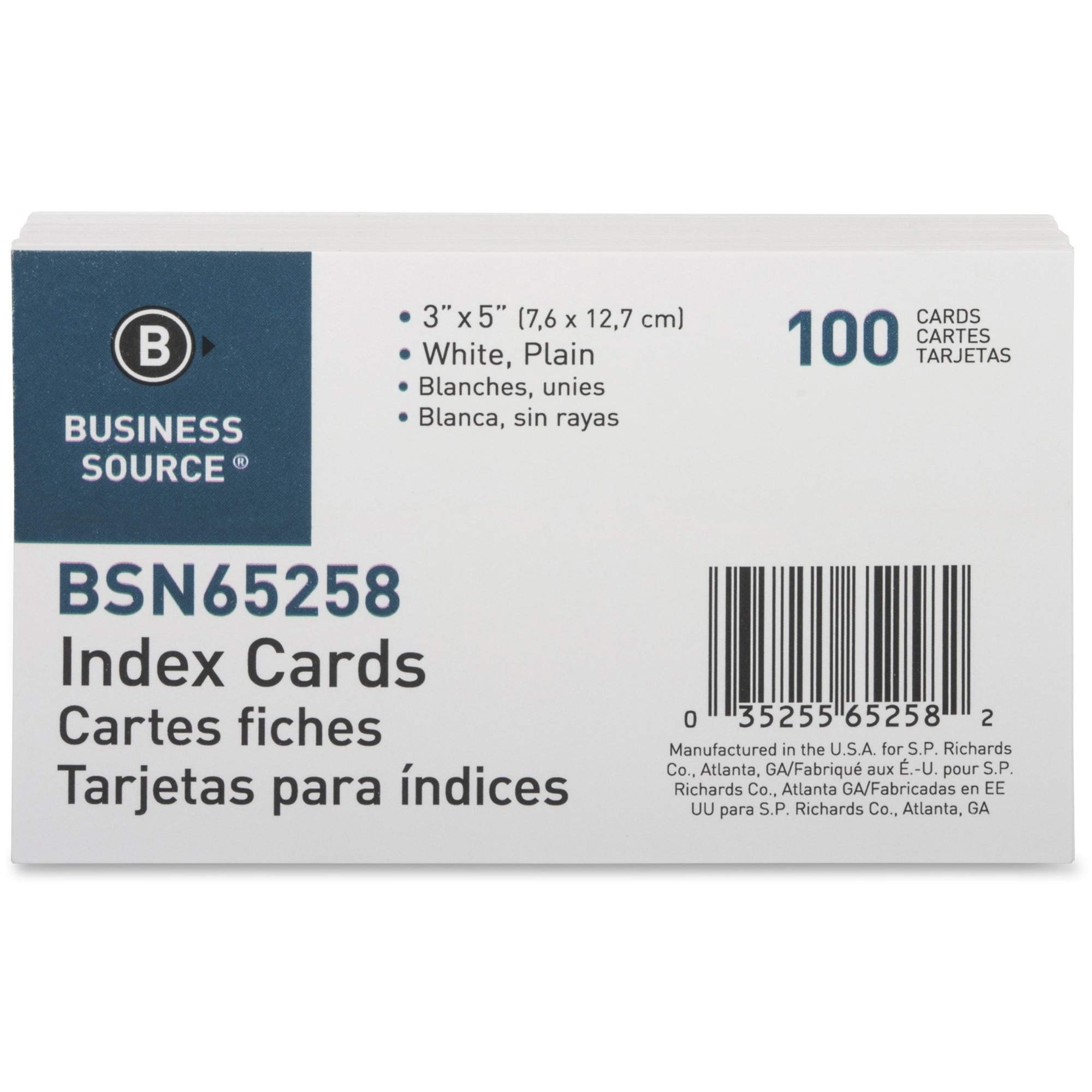 Ruled Index Cards by Business Source BSN65261